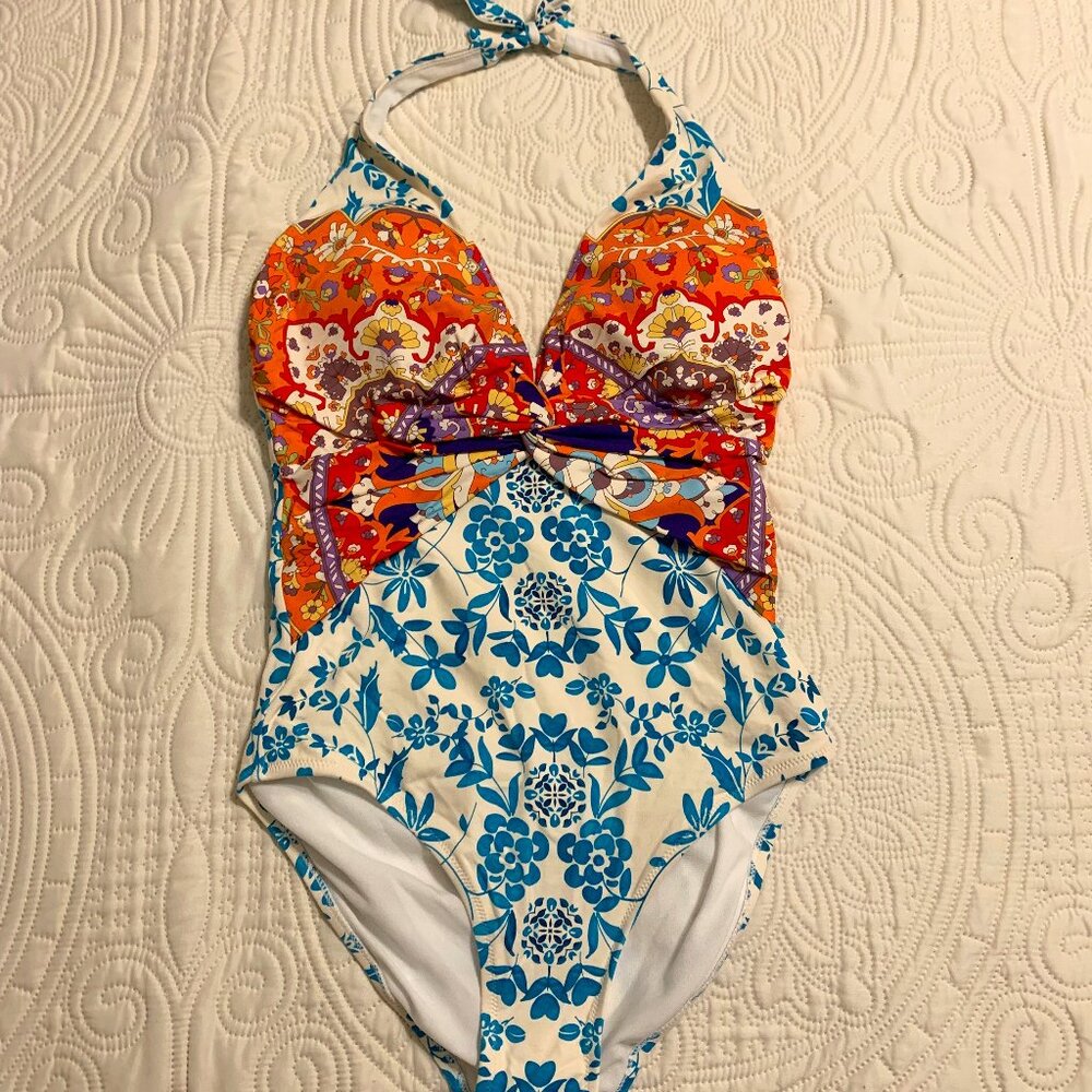 Johnny Was Ellyo Twist One-Piece Swimsuit